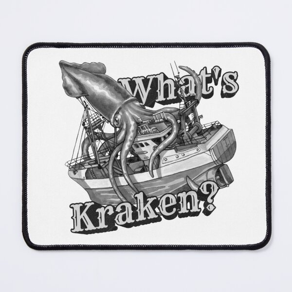Item preview, What's Kraken? Monochrome Colossal Squid Design  designed and sold by Kelsey Worth.