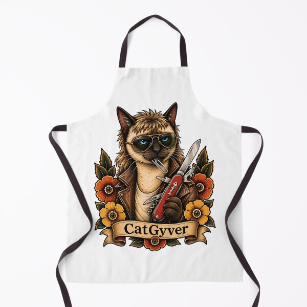 Item preview, CatGyver Siamese Cat Tattoo designed and sold by Old's Cool Cat Studio.