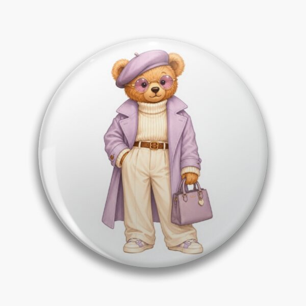 Item preview, Elegant Lilac Fashion Teddy Bear in Trench Coat designed and sold by Snurly.