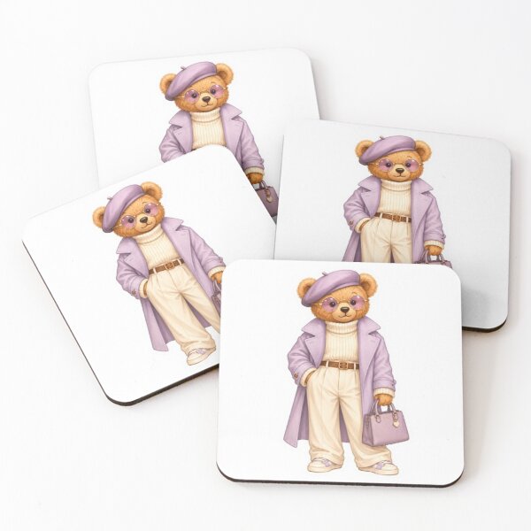 Item preview, Elegant Lilac Fashion Teddy Bear in Trench Coat designed and sold by Snurly.