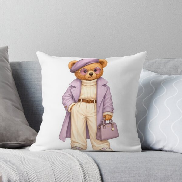 Item preview, Elegant Lilac Fashion Teddy Bear in Trench Coat designed and sold by Snurly.