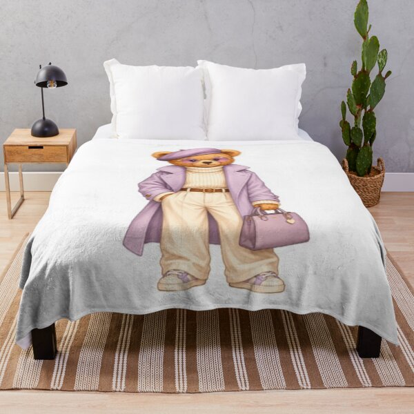 Item preview, Elegant Lilac Fashion Teddy Bear in Trench Coat designed and sold by Snurly.
