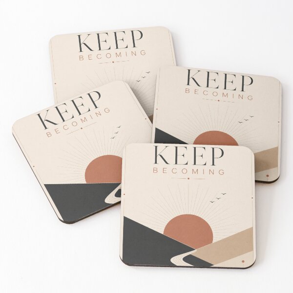 Item preview, Keep Becoming Minimal Sunrise Poster designed and sold by CodePaws Creations.