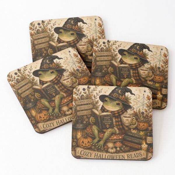 Item preview, Cozy Halloween Reads Frog | Cute Cottagecore Witch Frog Reading Book Vintage Autumn T-Shirt designed and sold by Meda2.