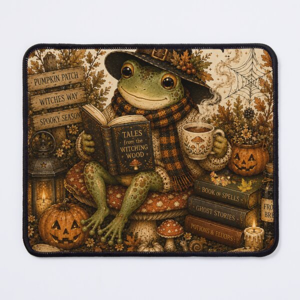Item preview, Cozy Halloween Reads Frog | Cute Cottagecore Witch Frog Reading Book Vintage Autumn T-Shirt designed and sold by Meda2.