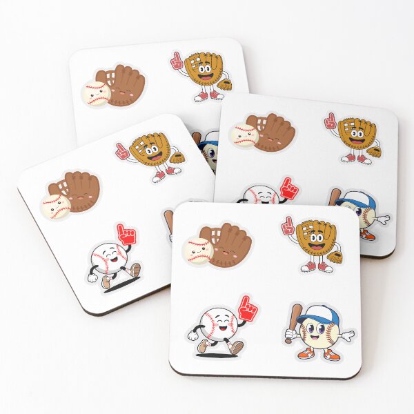 Item preview, Cute Vintage Cartoon Baseball Sticker Sheet designed and sold by KAWAII STUDIO NB.