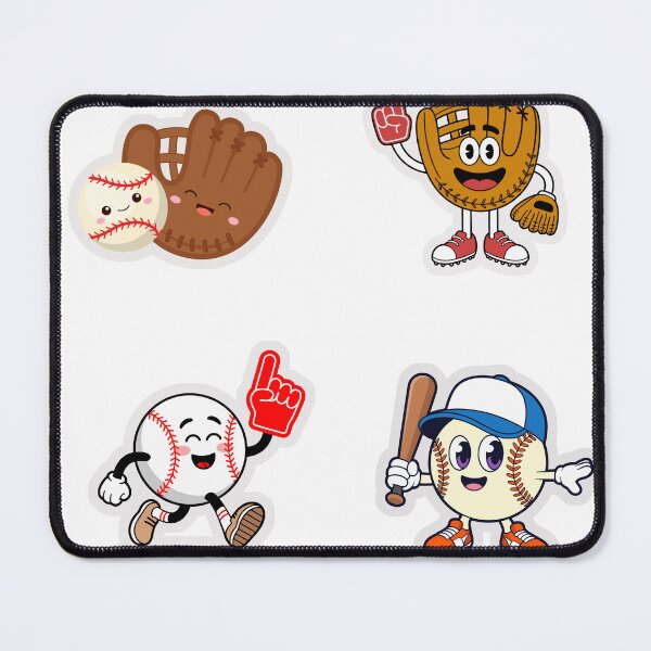 Item preview, Cute Vintage Cartoon Baseball Sticker Sheet designed and sold by KAWAII STUDIO NB.