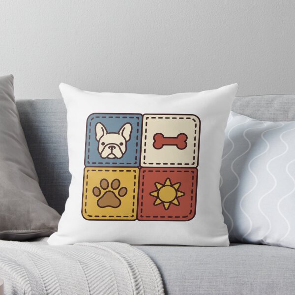 Item preview, French Bulldog Patchwork Quilt Square Design designed and sold by Ninjacatoff.