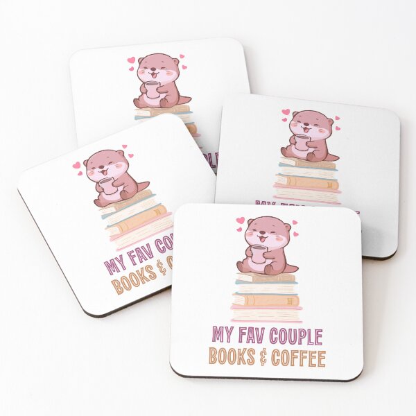 Item preview, Cute Otter Books And Coffee My Favorite Couple Reading Lover  designed and sold by BellabdO.