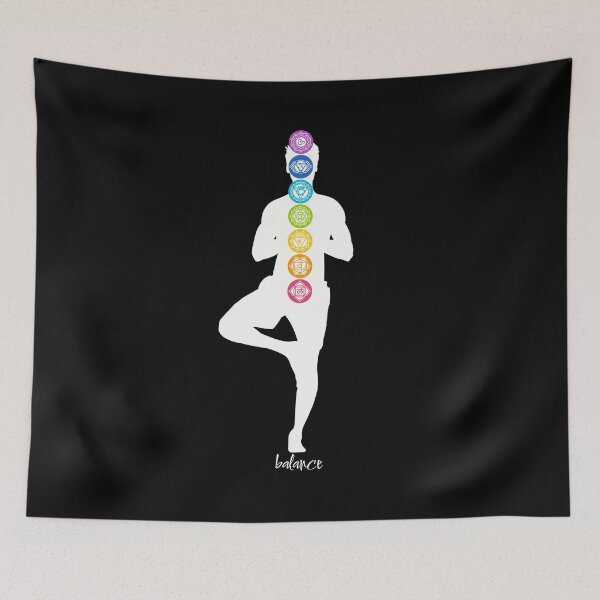 Item preview, Chakra Balance - Male Figure in Tree Yoga Pose designed and sold by TheThankfulTyne.