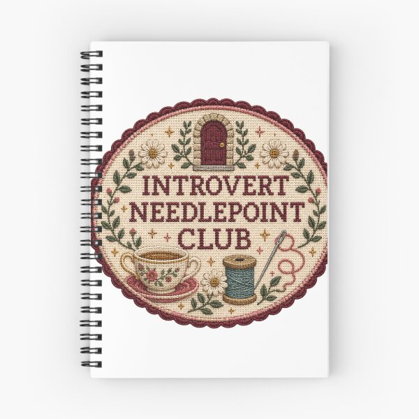 Item preview, Introvert Needlepoint Club – Funny Embroidery Design designed and sold by Tobull.