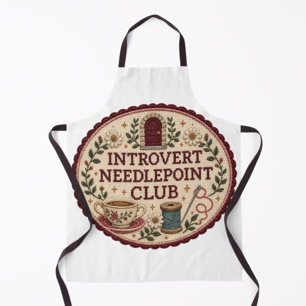 Item preview, Introvert Needlepoint Club – Funny Embroidery Design designed and sold by Tobull.
