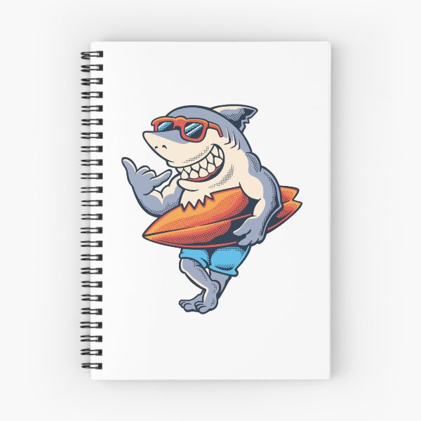 Item preview, Retro Surfing Shark Graphic Tee | Vintage Surf Art & Shaka Sign designed and sold by RiderSpoon.