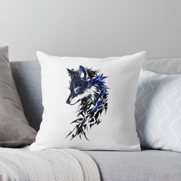 Item preview, Shattered Wolf – Blue & Black Geometric Wolf Head Art designed and sold by AaAa88.