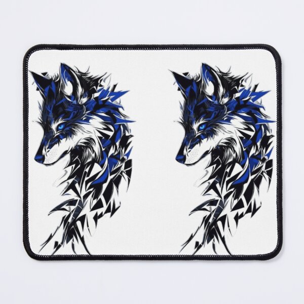 Item preview, Shattered Wolf – Blue & Black Geometric Wolf Head Art designed and sold by AaAa88.