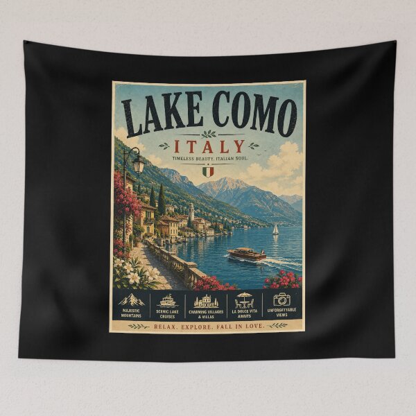 Item preview, Vintage Lake Como - Italy Poster designed and sold by GoodOldVintage.