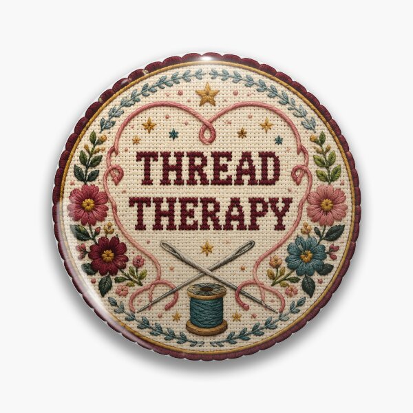 Item preview, Thread Therapy – Retro Needlepoint and Embroidery Art designed and sold by Tobull.