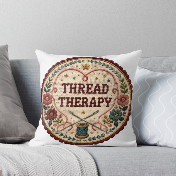Item preview, Thread Therapy – Retro Needlepoint and Embroidery Art designed and sold by Tobull.
