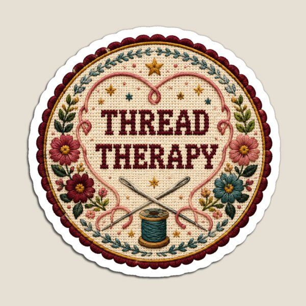Item preview, Thread Therapy – Retro Needlepoint and Embroidery Art designed and sold by Tobull.