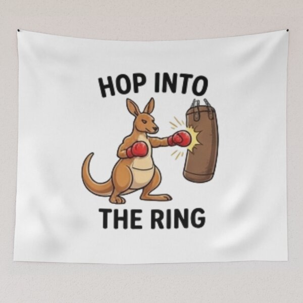 Item preview, Hop Into The Ring – Funny Boxing Kangaroo designed and sold by Tipsy24.
