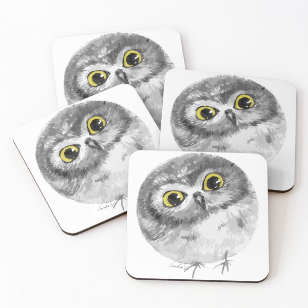 Item preview, Cute Rounded Owl Pencil Drawing designed and sold by Lenka Draws.
