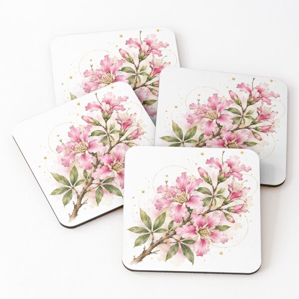 Item preview, Flor del Palo Borracho II – Argentine Botanical Illustration in Watercolor designed and sold by Esencia Argentina.