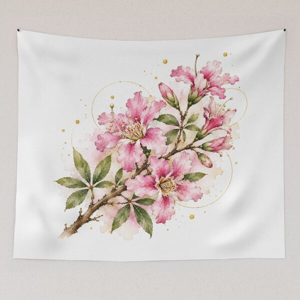 Item preview, Flor del Palo Borracho II – Argentine Botanical Illustration in Watercolor designed and sold by Esencia Argentina.