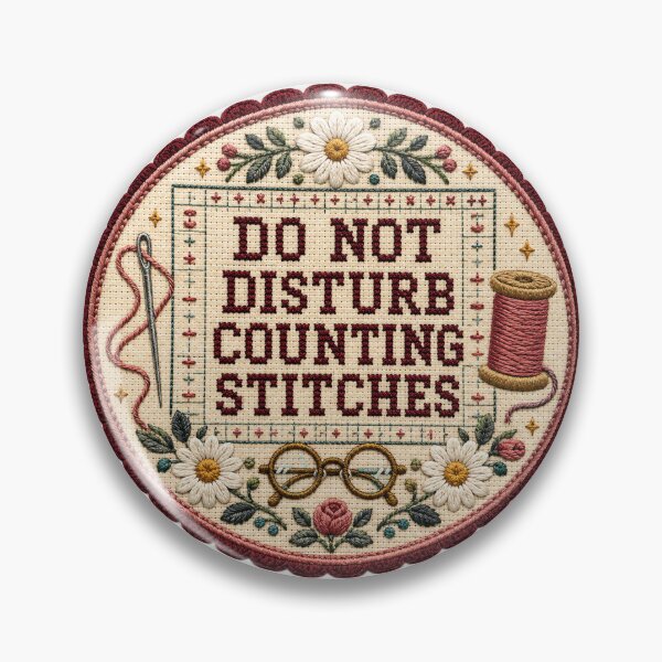 Item preview, Do Not Disturb Counting Stitches – Needlepoint Humor designed and sold by Tobull.