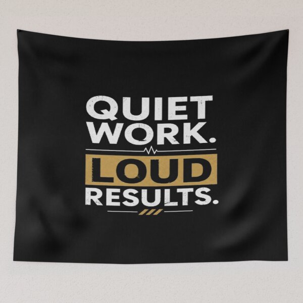 Item preview, Quiet Work Loud Results Minimal Typography T-Shirt | Productivity Motivation Quote | Modern Minimalist Design designed and sold by v6ziix.