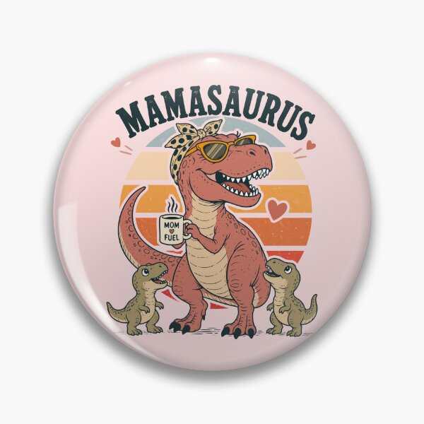 Artikelvorschau, Mamasaurus T-Rex Mutter Dinosaurier Vintage Retro-Grafiken entworfen und verkauft von CamaleonDesigns.