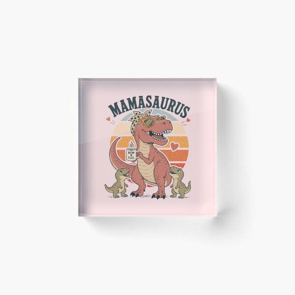 Item preview, Mamasaurus T Rex Mom Dinosaur Vintage Retro graphics designed and sold by CamaleonDesigns.