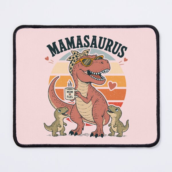 Item preview, Mamasaurus T Rex Mom Dinosaur Vintage Retro graphics designed and sold by CamaleonDesigns.