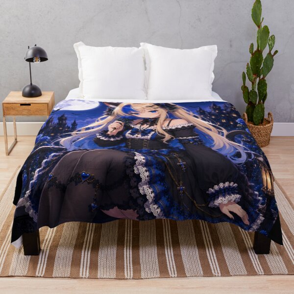 Item preview, Moonlit Blue Rose – Gothic Neko Girl designed and sold by Revyra Design .