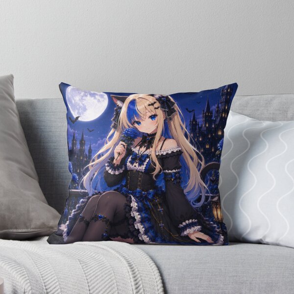 Item preview, Moonlit Blue Rose – Gothic Neko Girl designed and sold by Revyra Design .