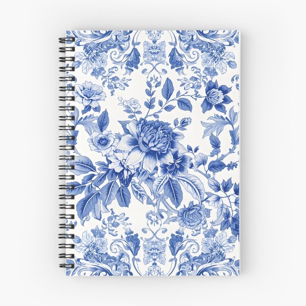 Item preview, Blue Chinoiserie Floral Toile Vintage Botanical Pattern Art designed and sold by GrinGalore.