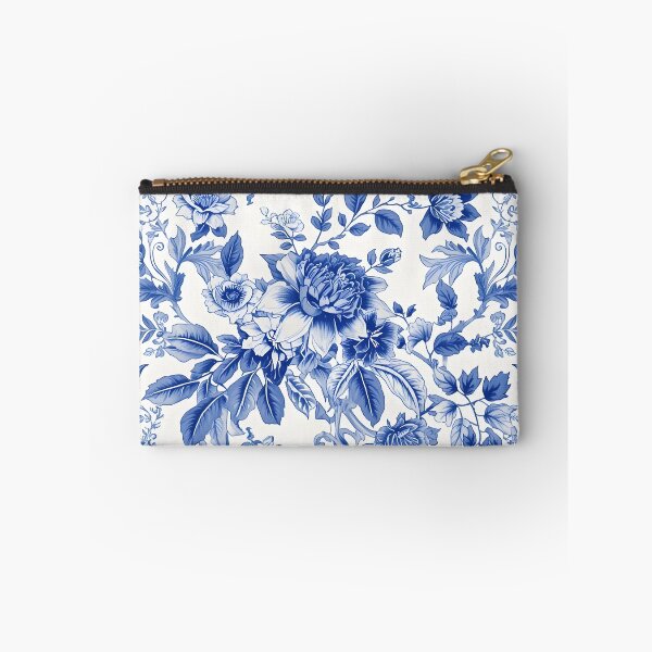 Item preview, Blue Chinoiserie Floral Toile Vintage Botanical Pattern Art designed and sold by GrinGalore.