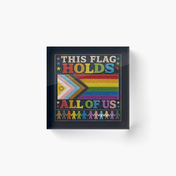 Item preview, ✨✂️ STITCHED TOGETHER COLLECTION ✂️✨- ❤️ - PRIDE UNITY - This Flag Holds All Of Us v1  designed and sold by WheelieGdArt.