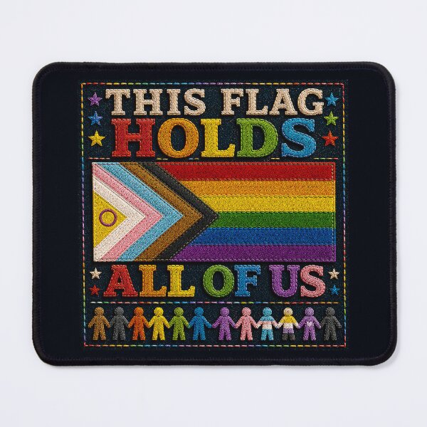Item preview, ✨✂️ STITCHED TOGETHER COLLECTION ✂️✨- ❤️ - PRIDE UNITY - This Flag Holds All Of Us v1  designed and sold by WheelieGdArt.