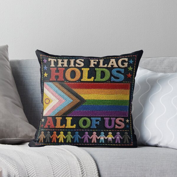 Item preview, ✨✂️ STITCHED TOGETHER COLLECTION ✂️✨- ❤️ - PRIDE UNITY - This Flag Holds All Of Us v1  designed and sold by WheelieGdArt.