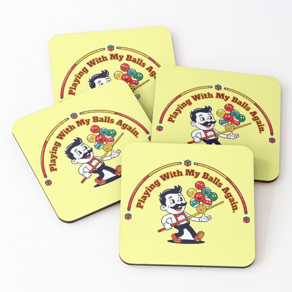 Item preview, Playing With My Balls Again - Retro Cartoon Pool Player designed and sold by ThreadRiotTees.