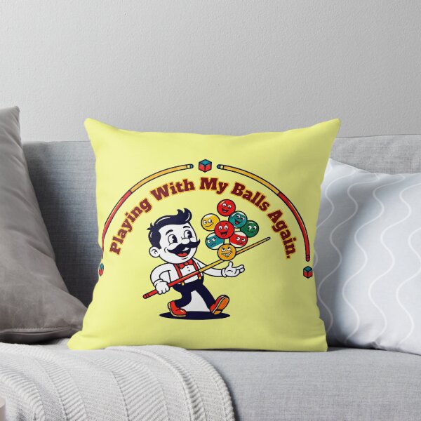 Item preview, Playing With My Balls Again - Retro Cartoon Pool Player designed and sold by ThreadRiotTees.