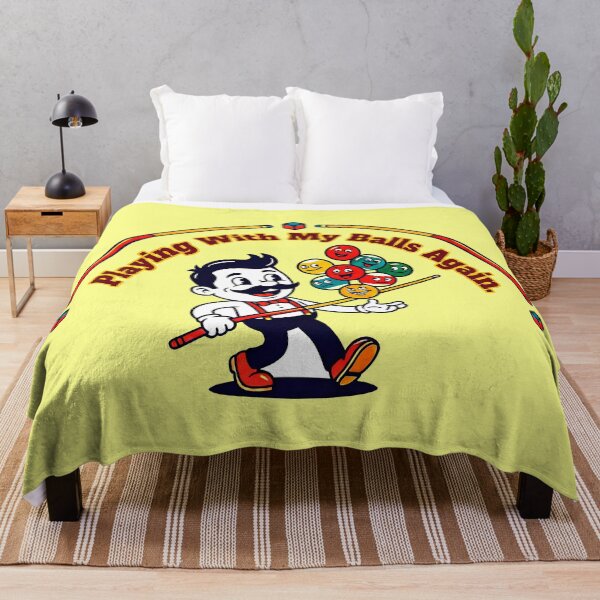 Item preview, Playing With My Balls Again - Retro Cartoon Pool Player designed and sold by ThreadRiotTees.