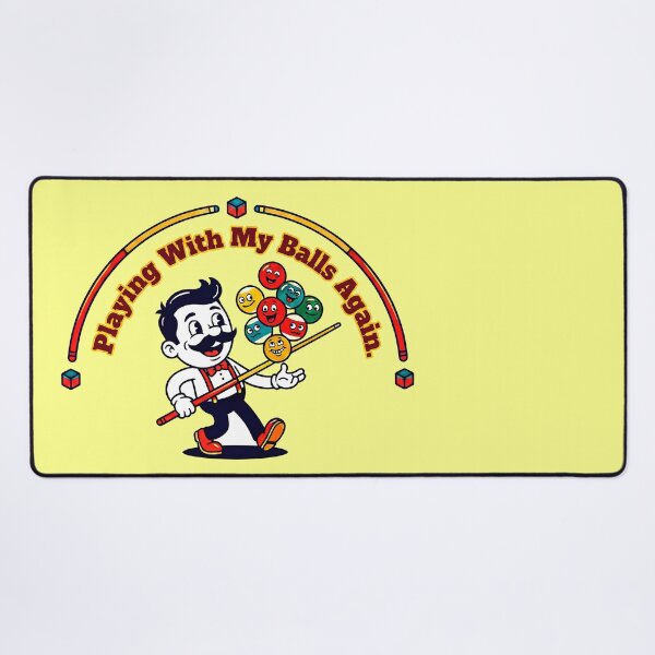 Item preview, Playing With My Balls Again - Retro Cartoon Pool Player designed and sold by ThreadRiotTees.