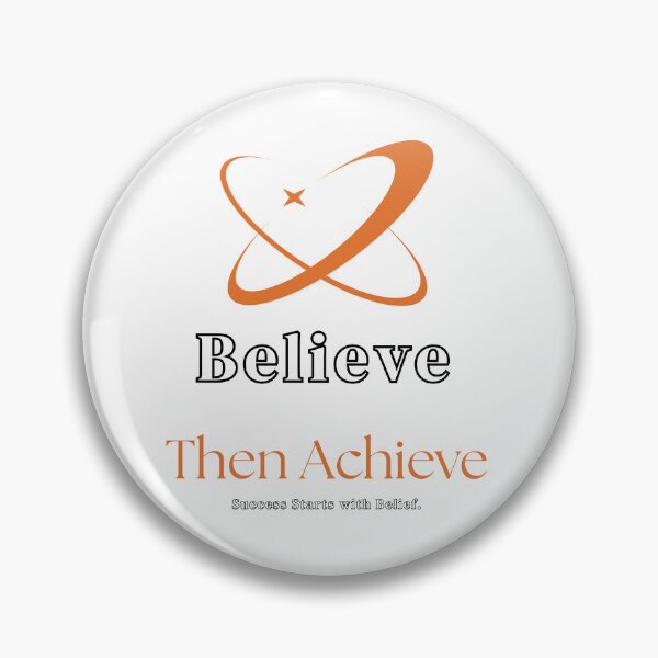 Item preview, Believe Then Achieve Motivational Quote Design designed and sold by Hayir Design.