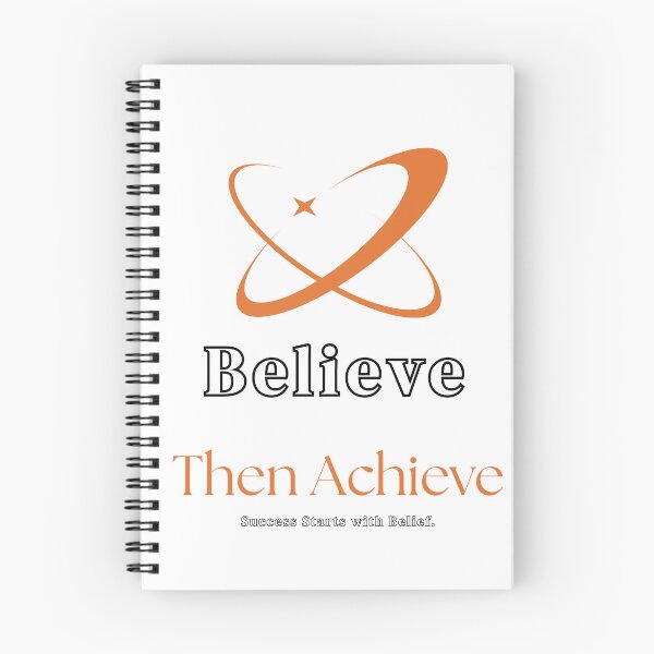 Item preview, Believe Then Achieve Motivational Quote Design designed and sold by Hayir Design.