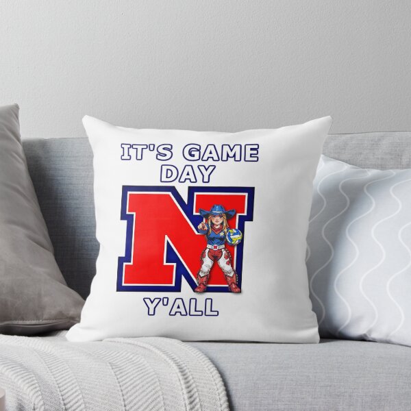 Item preview, IT'S GAME DAY - Y'ALL (VOLLEYBALL WHITE/NAVY) designed and sold by Pickle Wicked Designs.