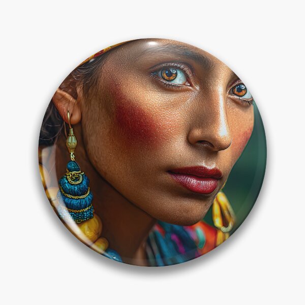 Item preview, Vibrant Portrait of a Woman in Colorful Attire designed and sold by Artessie.
