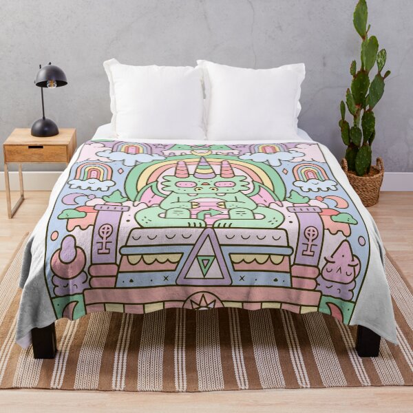 Item preview, Cosmic All-Seeing Dragon Rainbow Pastel Art designed and sold by Romgora.