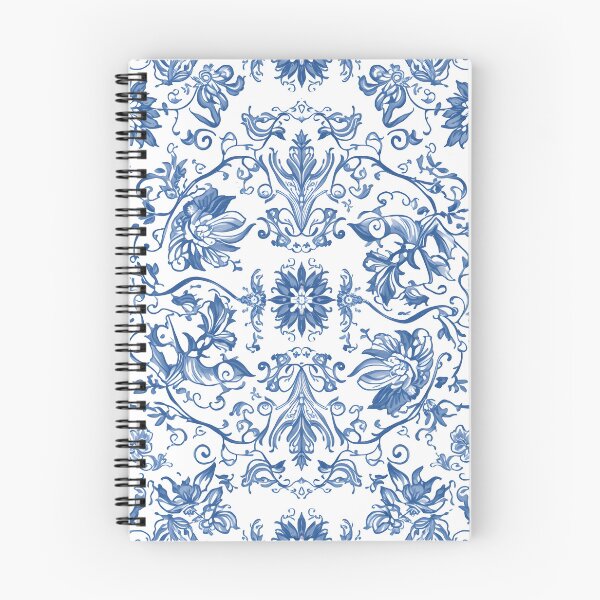 Item preview, Blue White Botanical Damask Floral Toile Seamless Pattern Art designed and sold by GrinGalore.