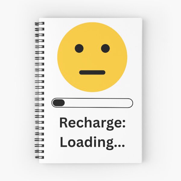 Item preview, Recharge: Loading... | Funny Minimalist T-Shirt & Sticker Design designed and sold by DonGeneral.